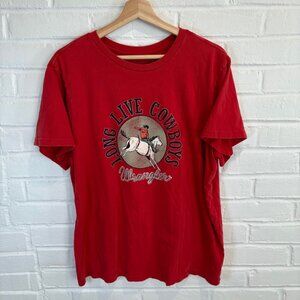 Wrangler Retro Red Long Live Cowboys T-Shirt Men's XL